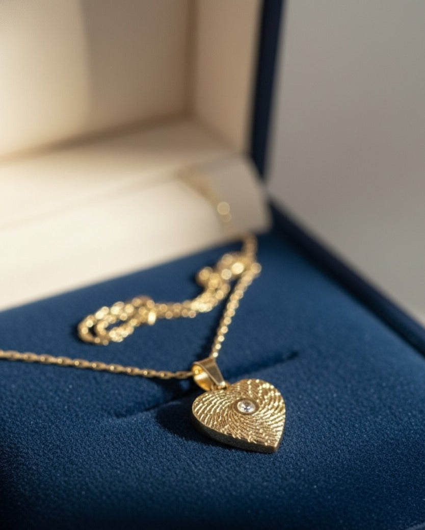 Titanium Steel gold Heart