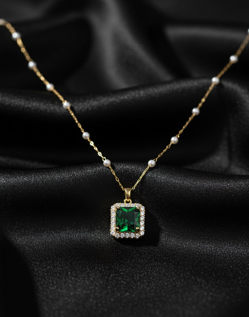 Emerald cut green