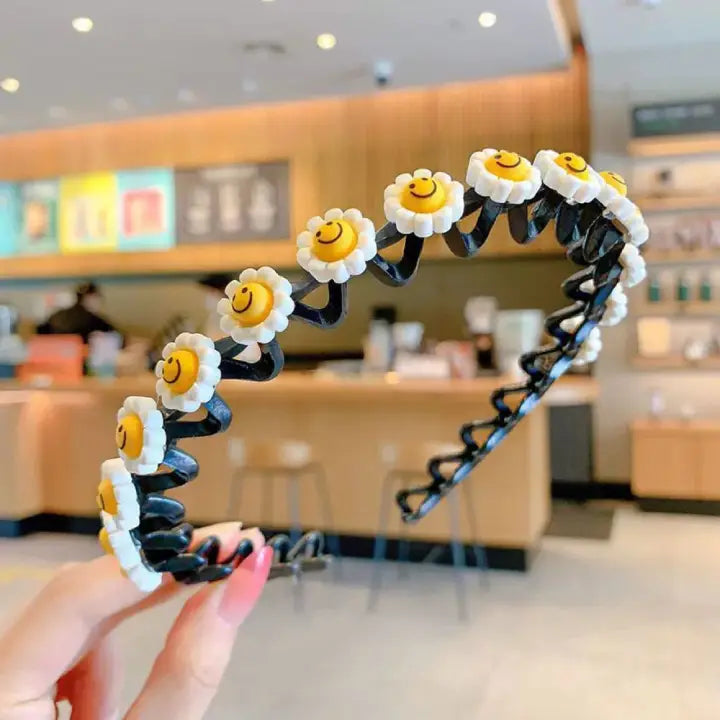 Daisy Smiley Face Headband