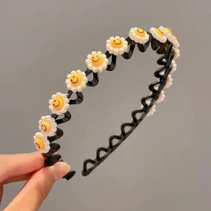 Daisy Smiley Face Headband