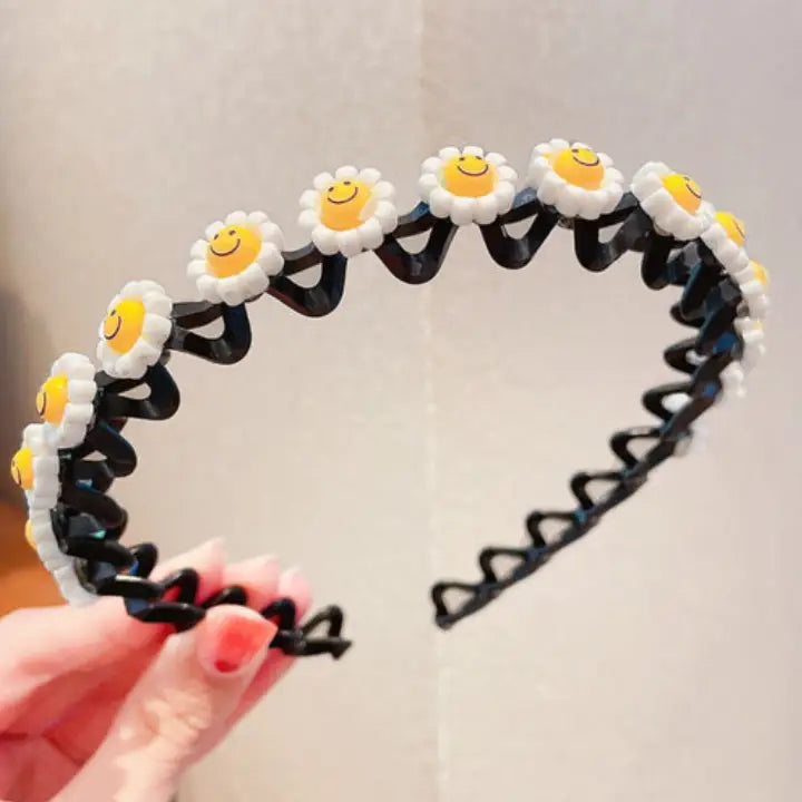 Daisy Smiley Face Headband