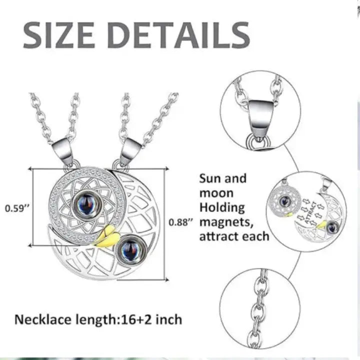 Couple Moon and Star Neckpiece