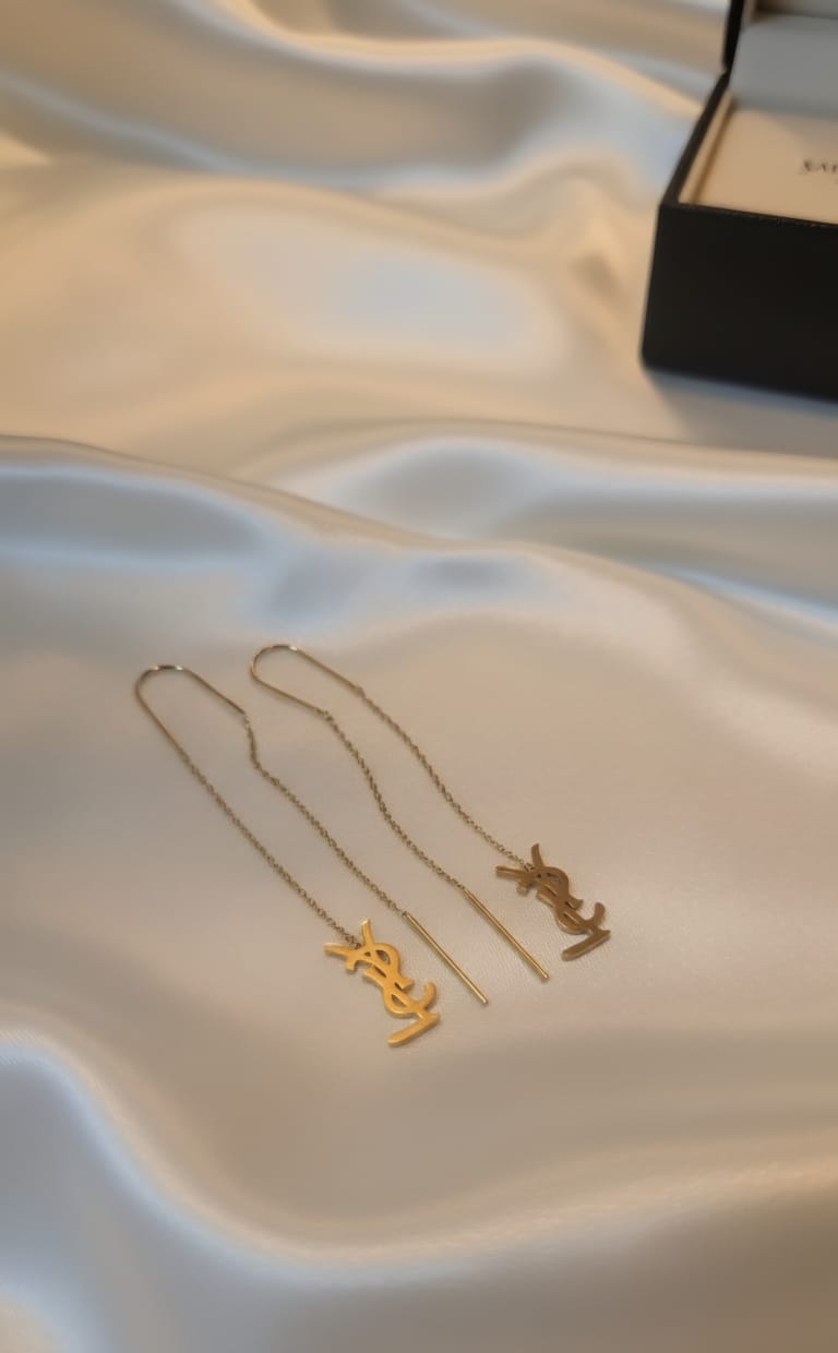 Saint Laurent cassandre threader earring