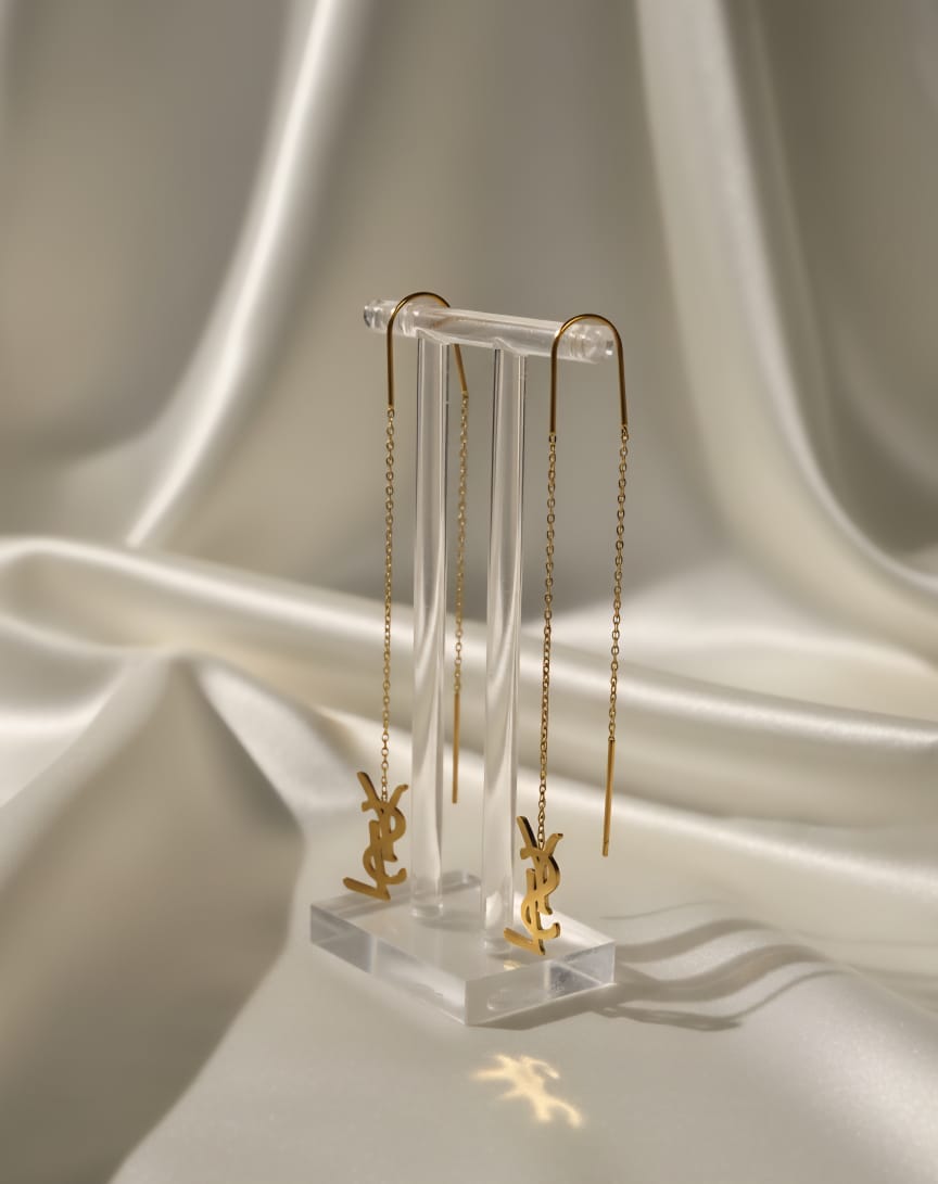 Saint Laurent cassandre threader earring