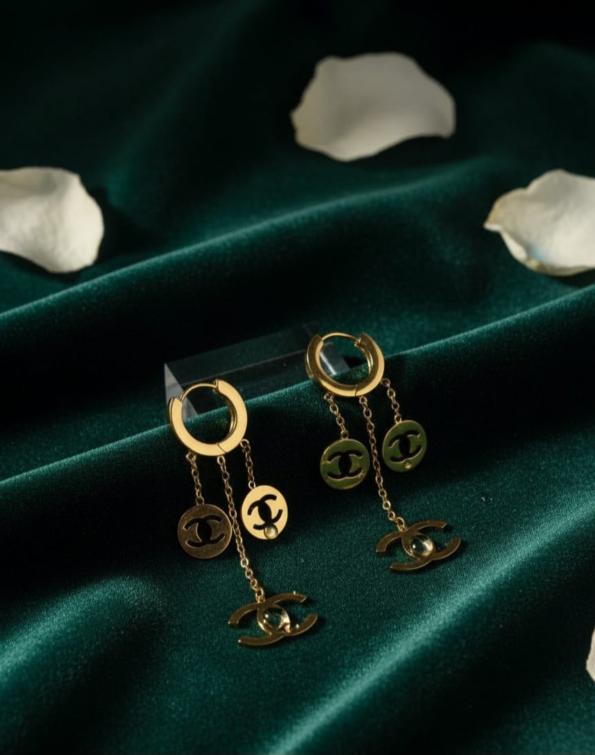Channel drop earring