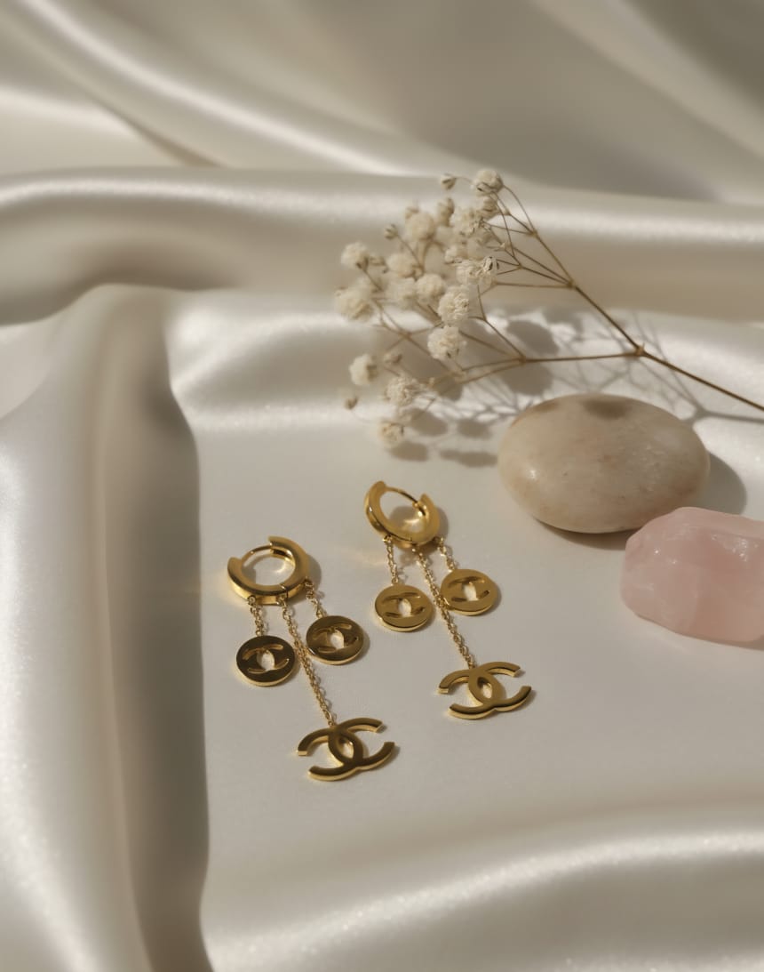 Channel drop earring