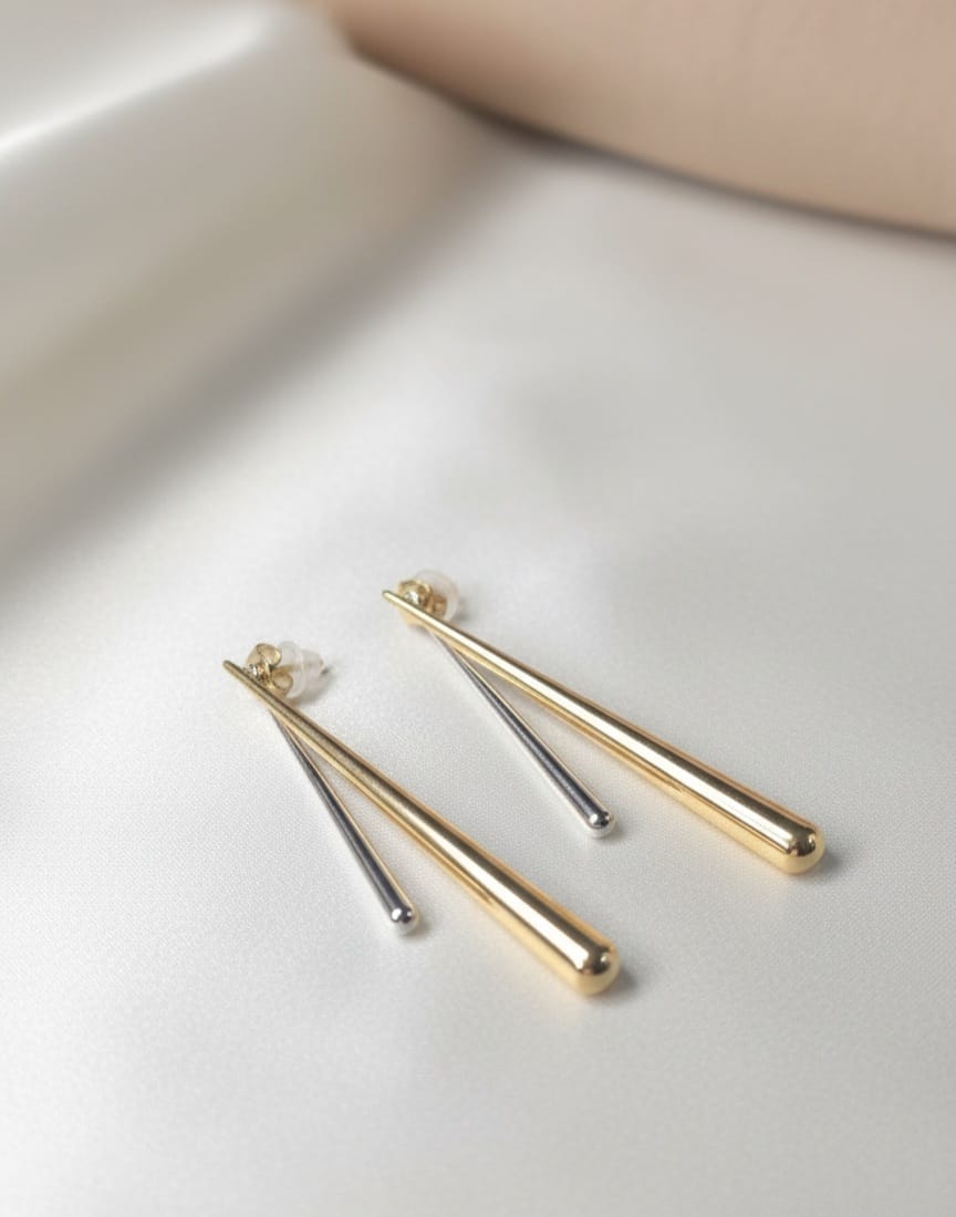 Polished Bar Drop Earrings