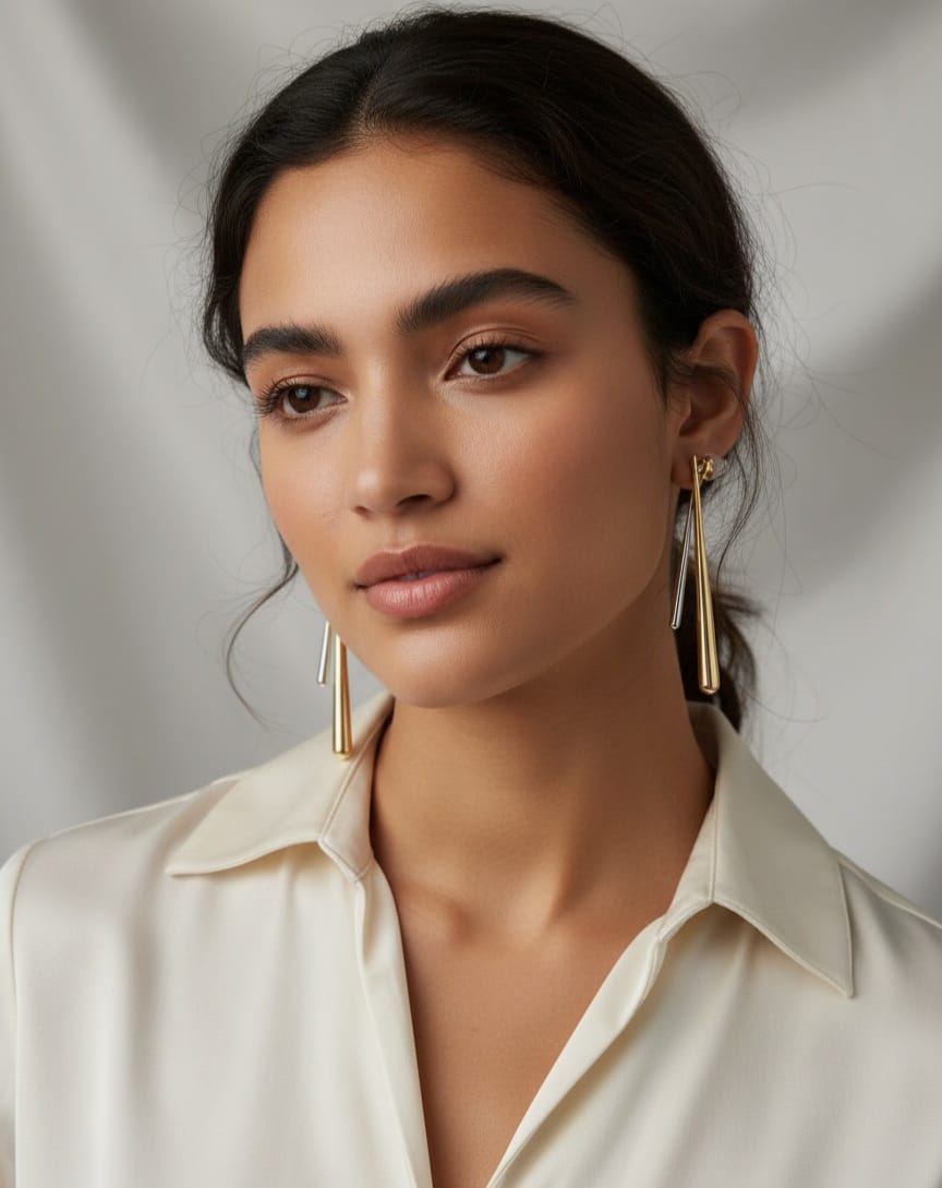 Polished Bar Drop Earrings