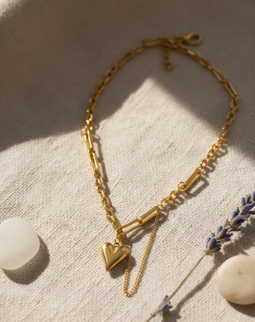 Chain with heart Charm pendent