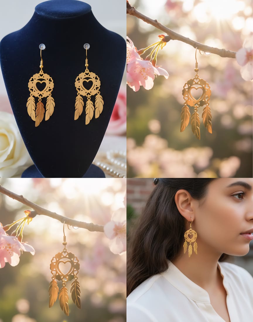 Dream catcher earrings