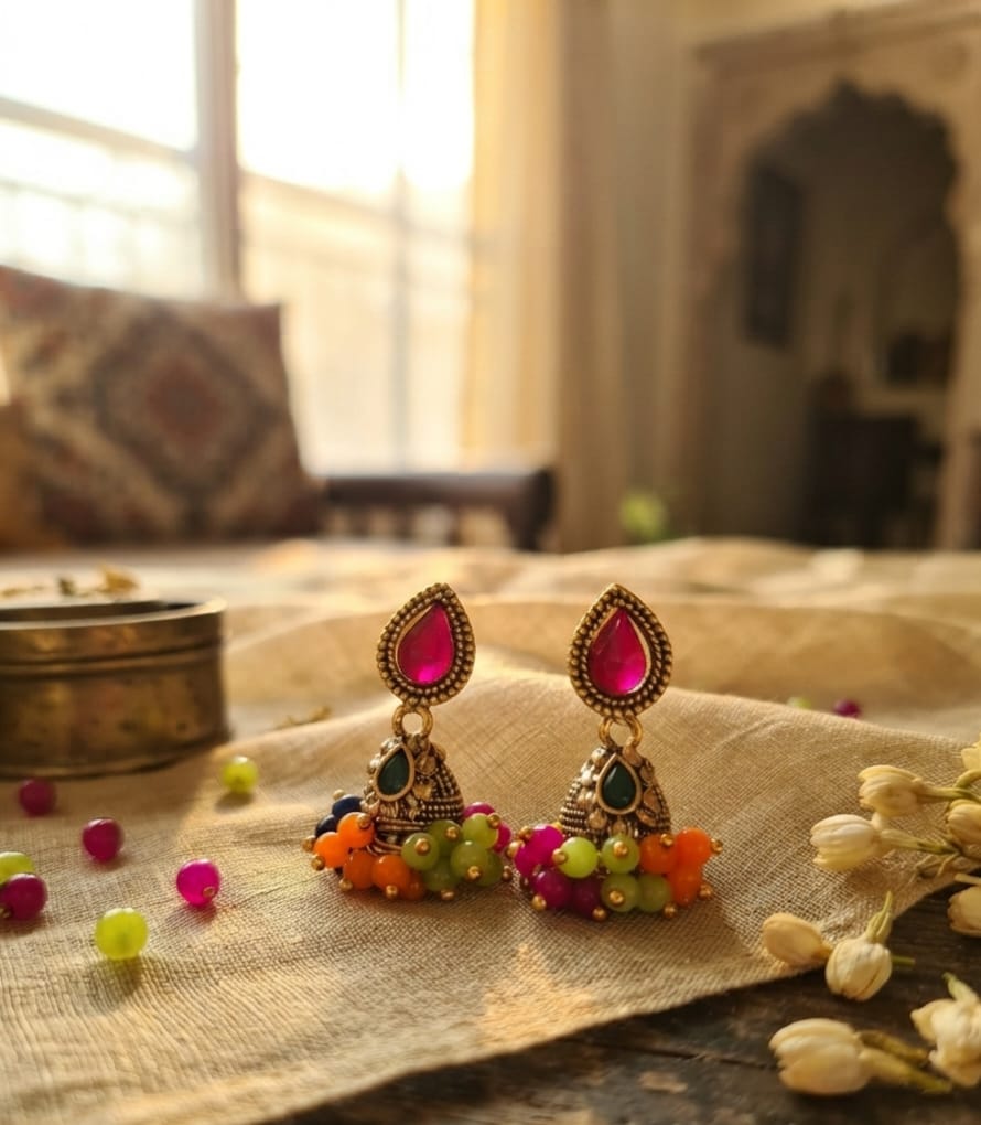 Multicolor Pearl Earring
