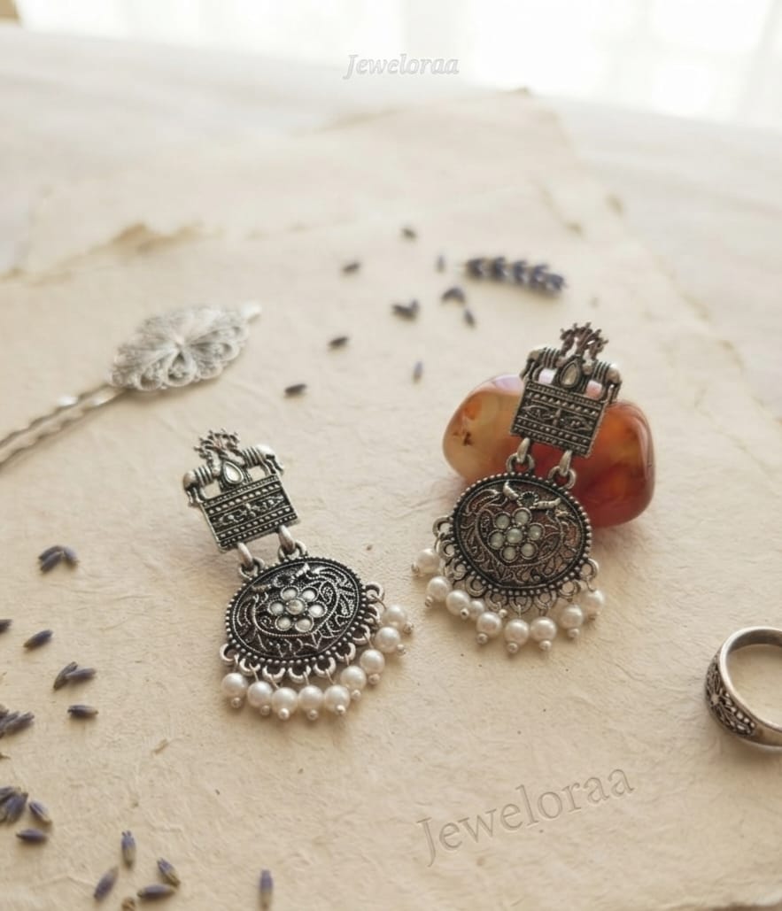 Oxidise Earring deer Dangler