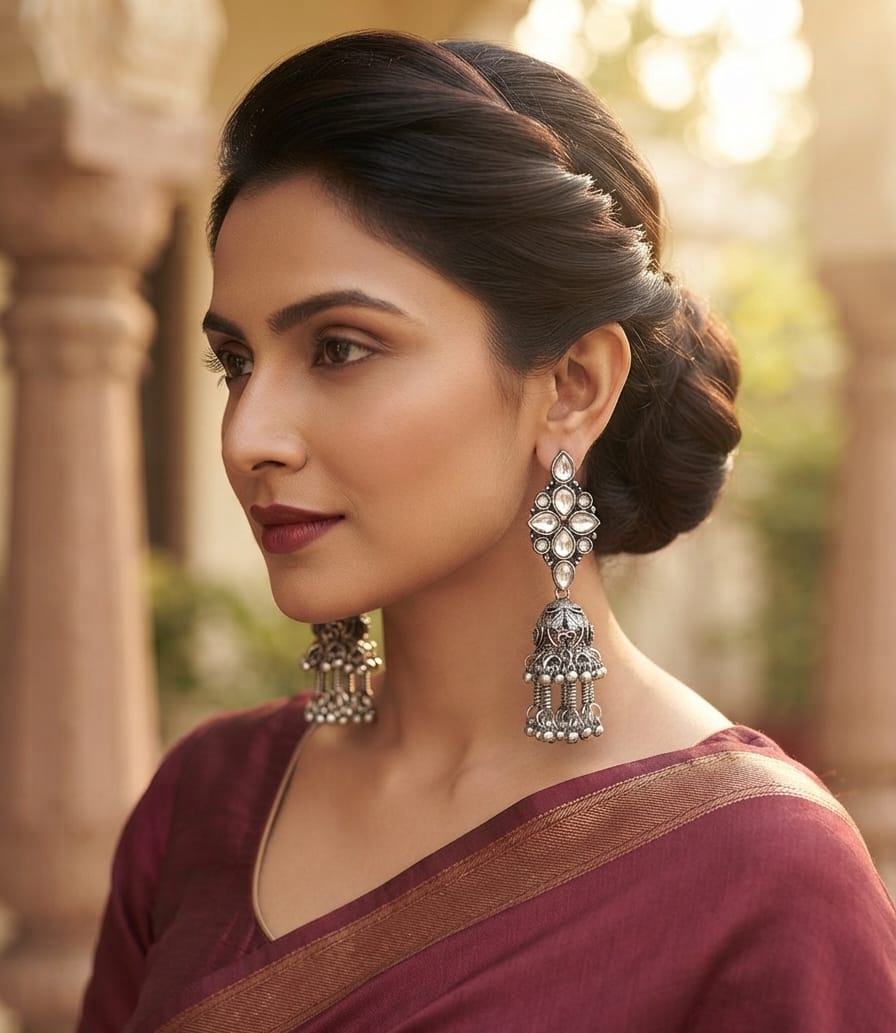 Oxidise Kundan Earring