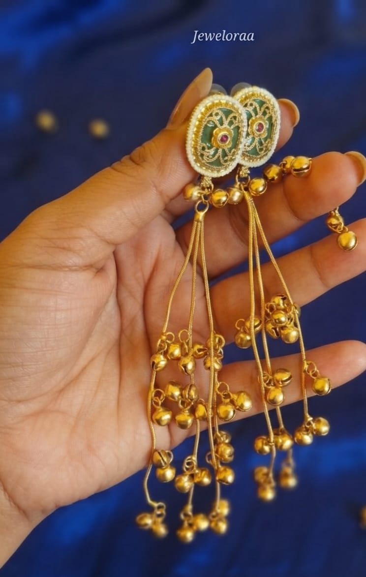 Kashmiri Dangler Oval Design Earring