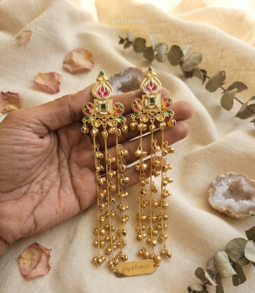Kashmiri Long Ghungroo Earring