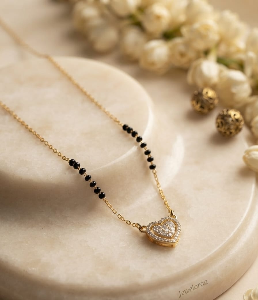 Heart shape with diamond Mangalsutra
