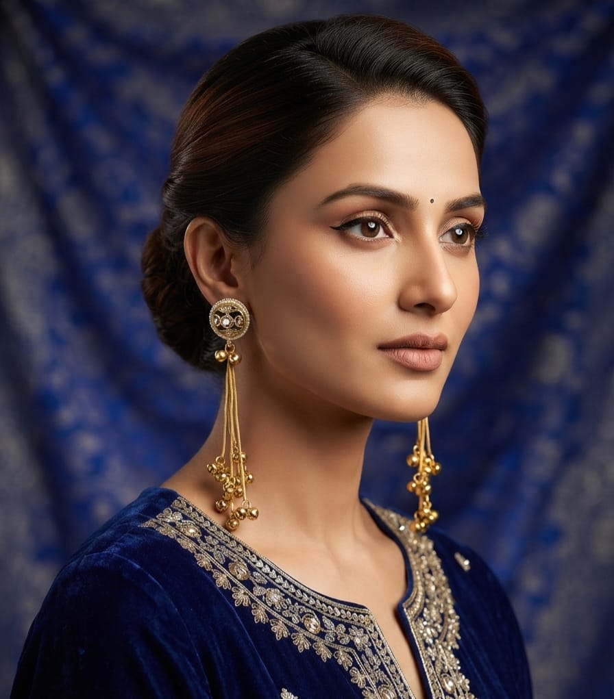 Kashmiri Dangler Circle Design Earring