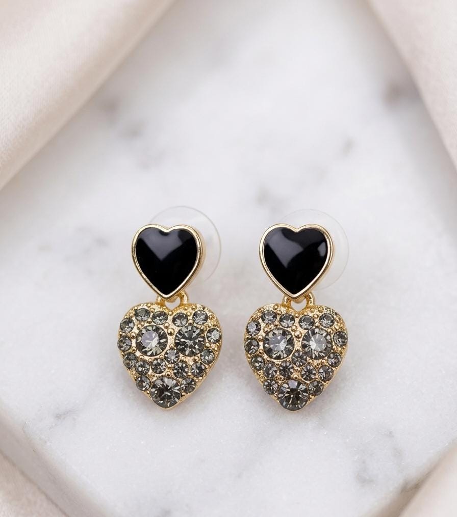 Heart-shaped Korean earrings