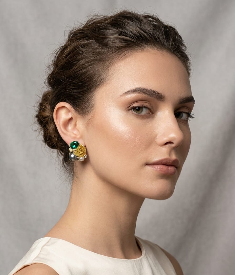 Green Stone Stud 28