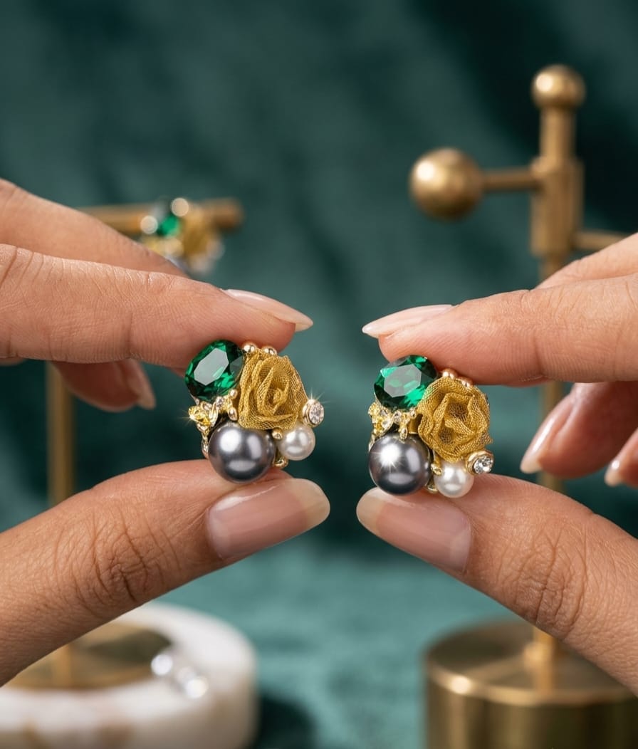 Green Stone Stud 28