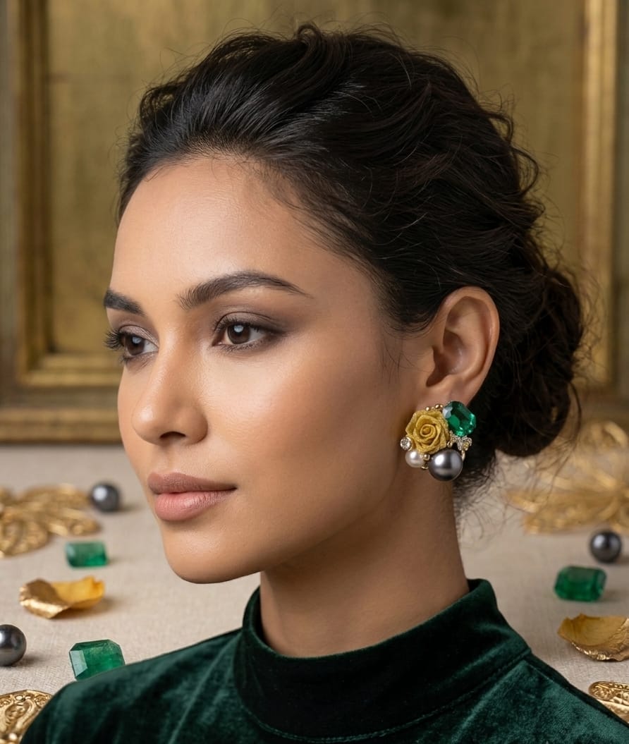 Green Stone Stud 28