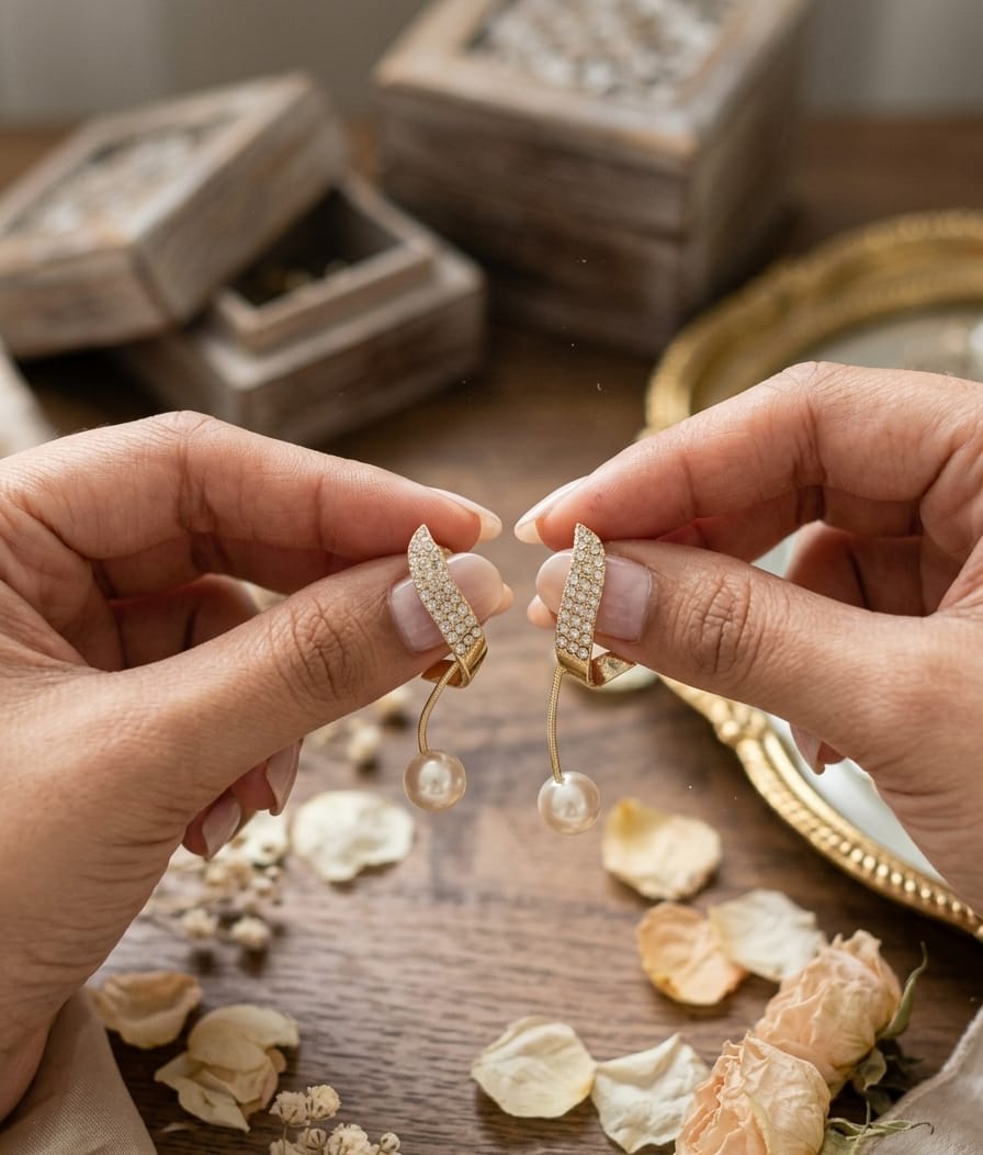 Pearl drop earring 24