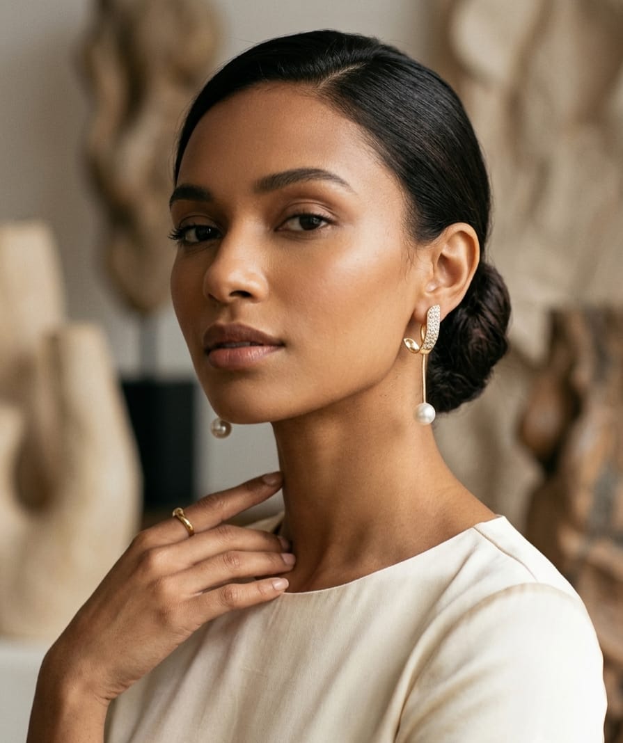 Pearl drop earring 24