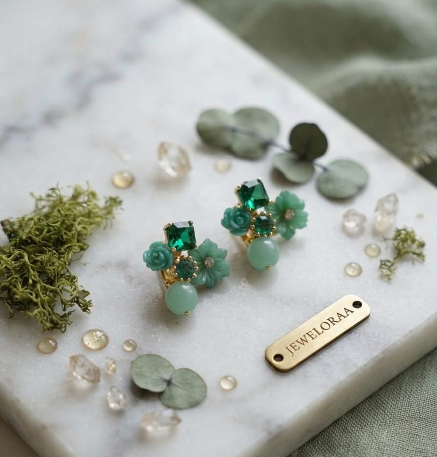 Green Crystal Stud 50 / 48