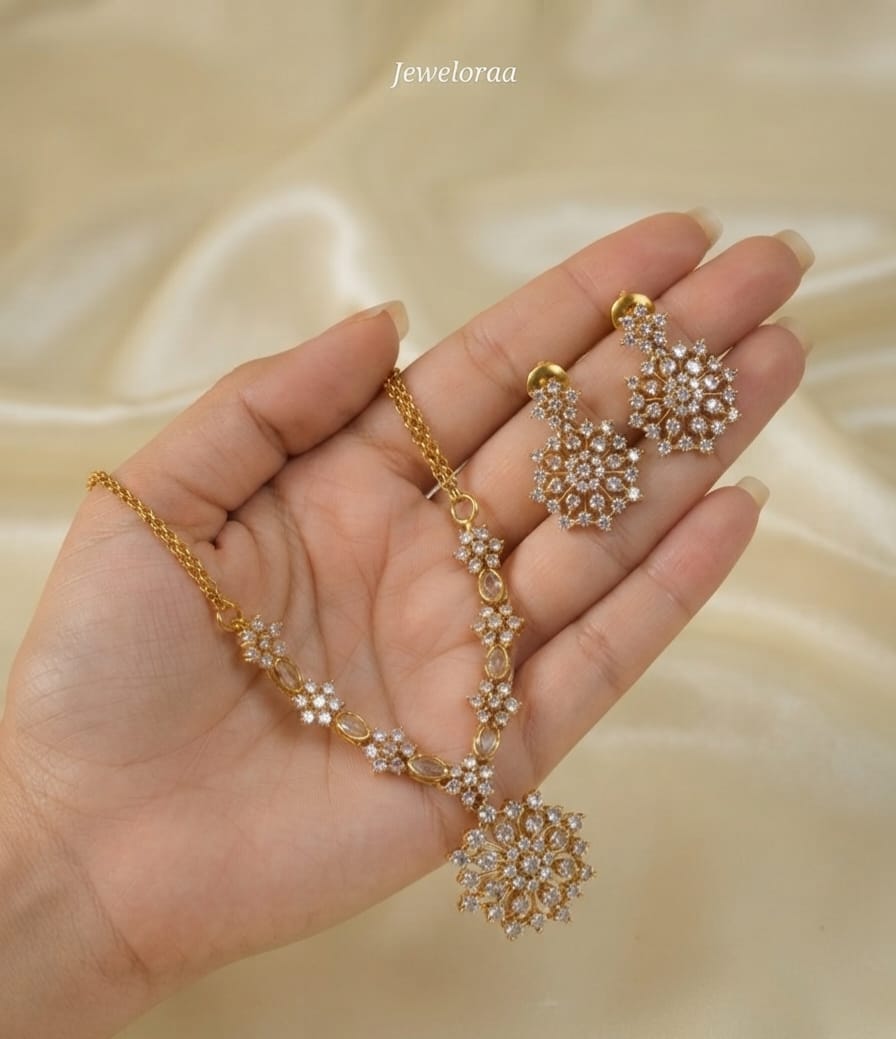 Floral Victorian Necklace Set 17