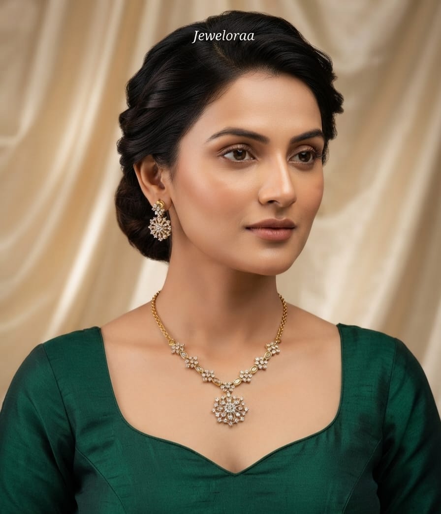 Floral Victorian Necklace Set 17