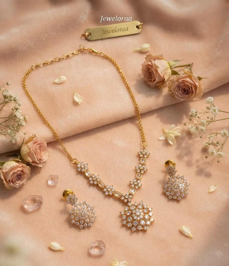 Floral Victorian Necklace Set 17