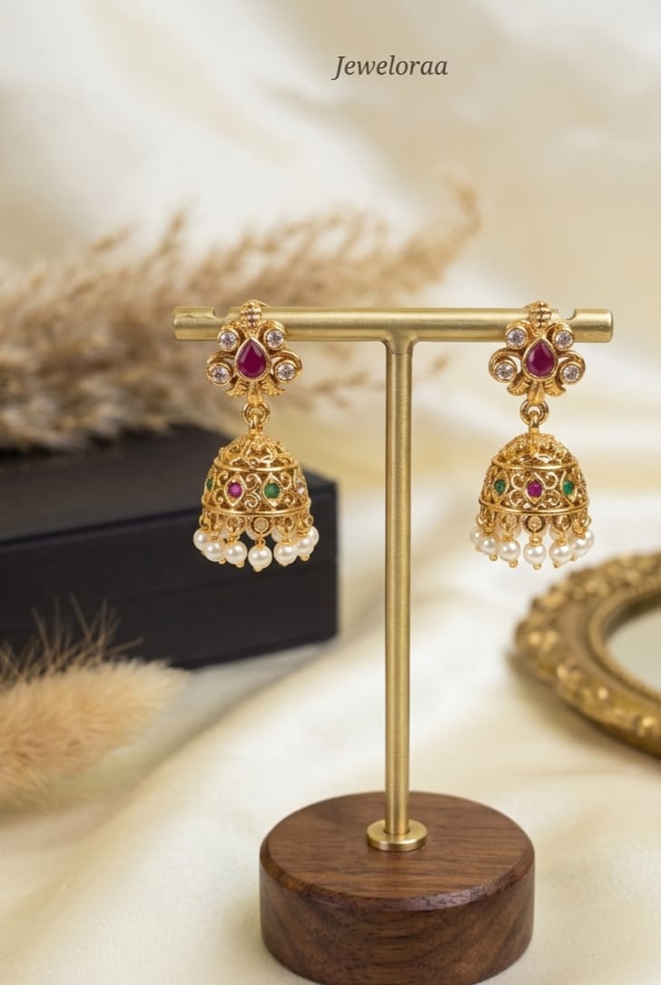 Traditional Pearl Jhumki V-34