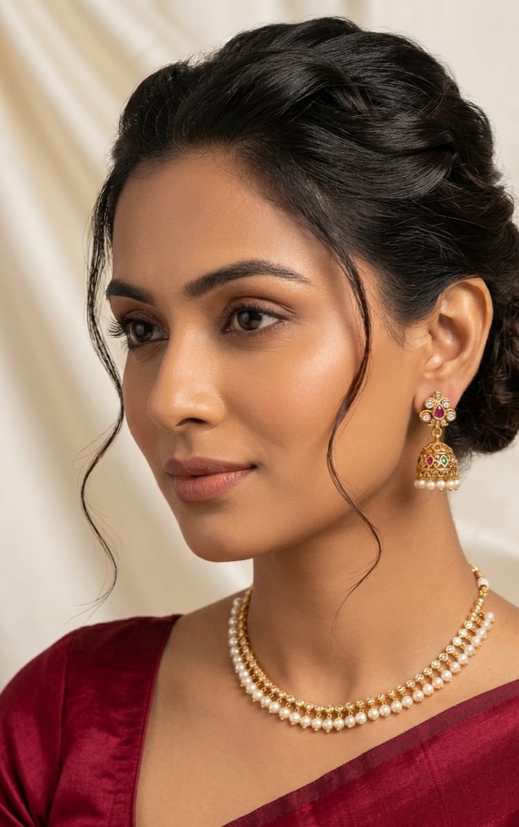 Traditional Pearl Jhumki V-34