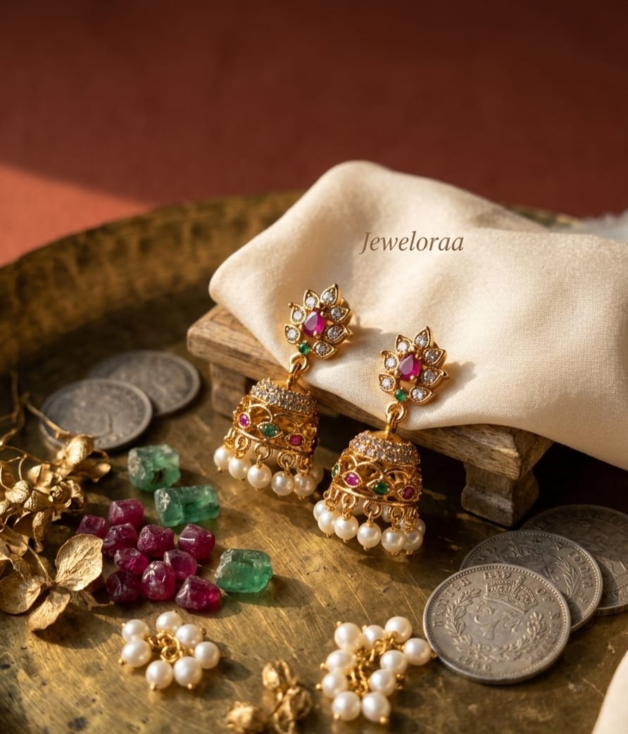 Traditional Pearl Jhumki V-36