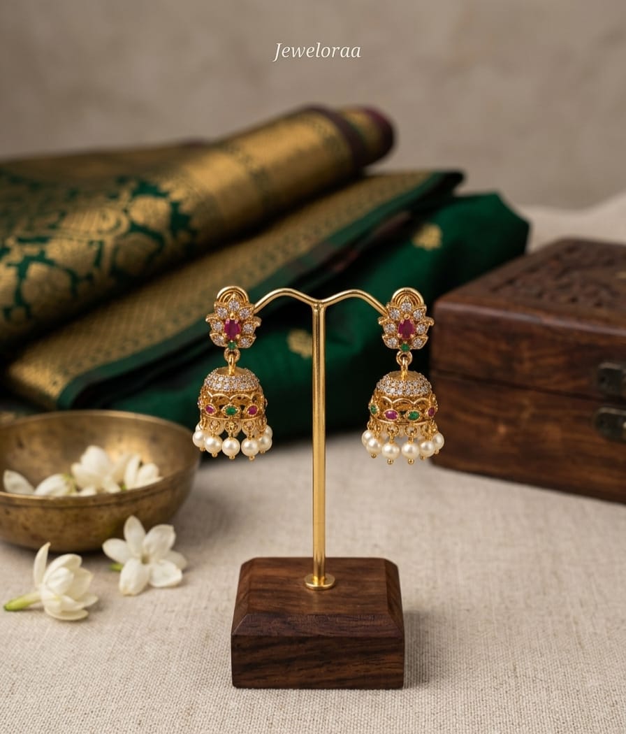 Traditional Pearl Jhumki V-36