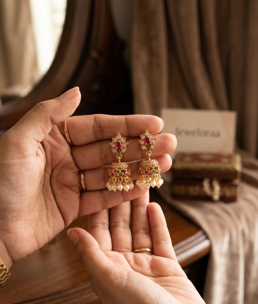 Traditional Pearl Jhumki V-36