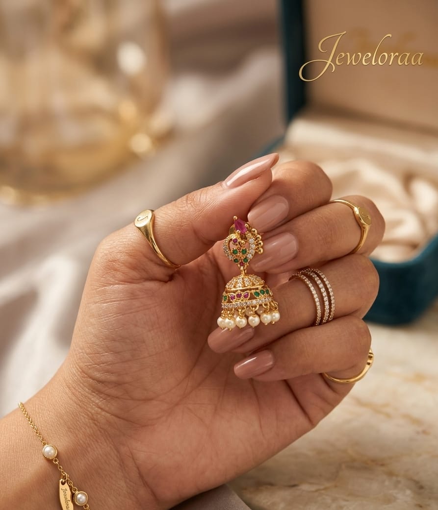 Traditional Pearl Jhumki V-33