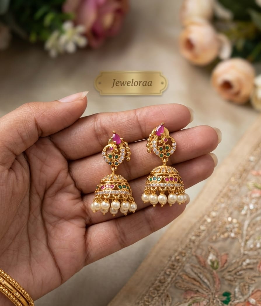 Traditional Pearl Jhumki V-33