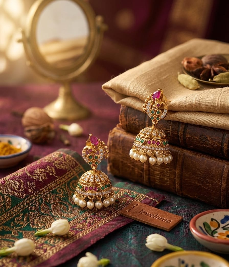 Traditional Pearl Jhumki V-33
