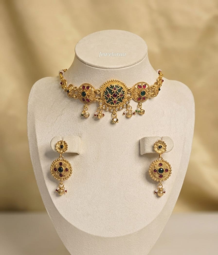 Green Rajwadi Choker 20