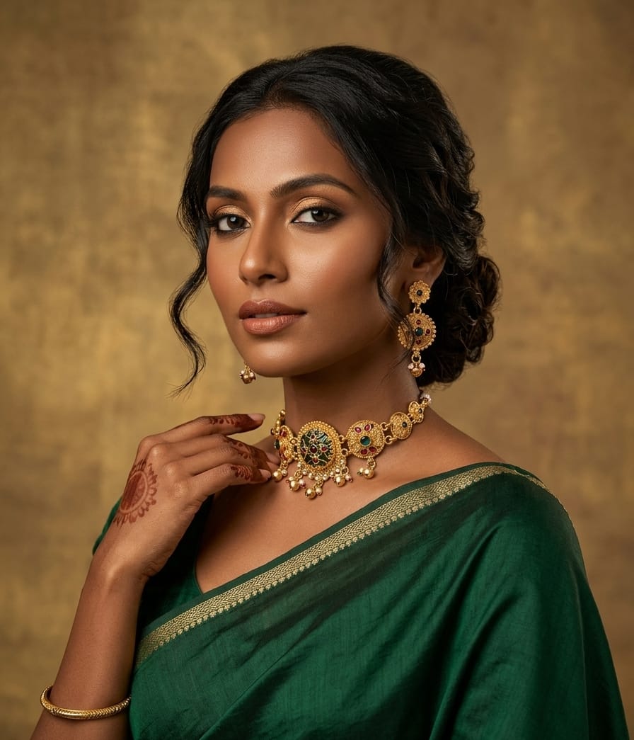 Green Rajwadi Choker 20