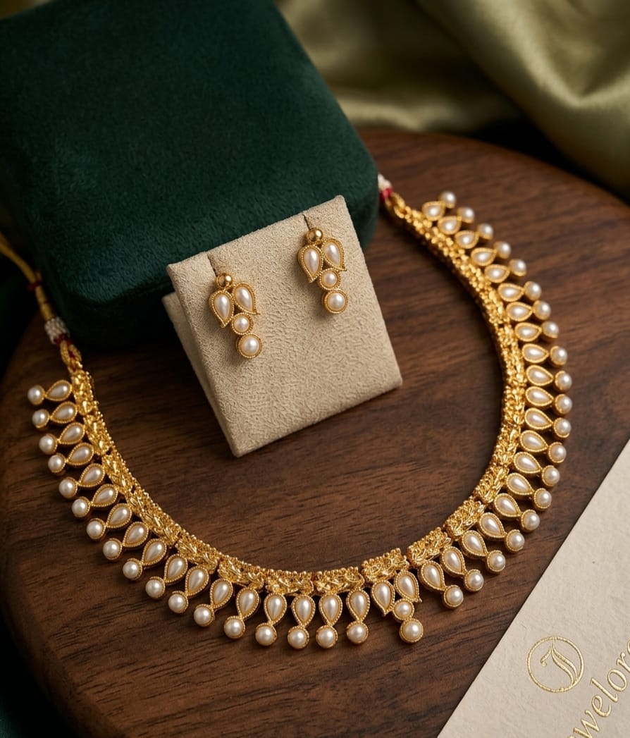 Traditional pearl Rajwadi Choker 19