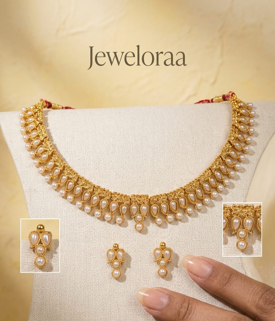 Traditional pearl Rajwadi Choker 19