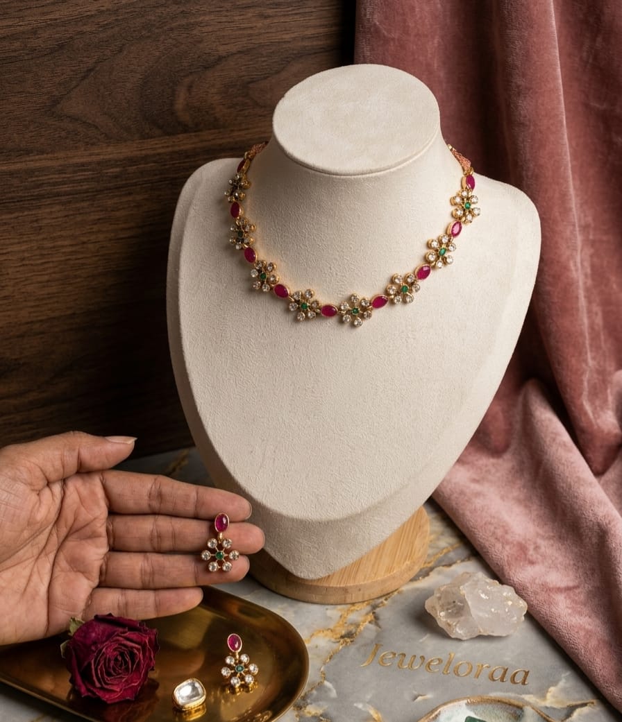 Floral  Rajwadi Choker 12