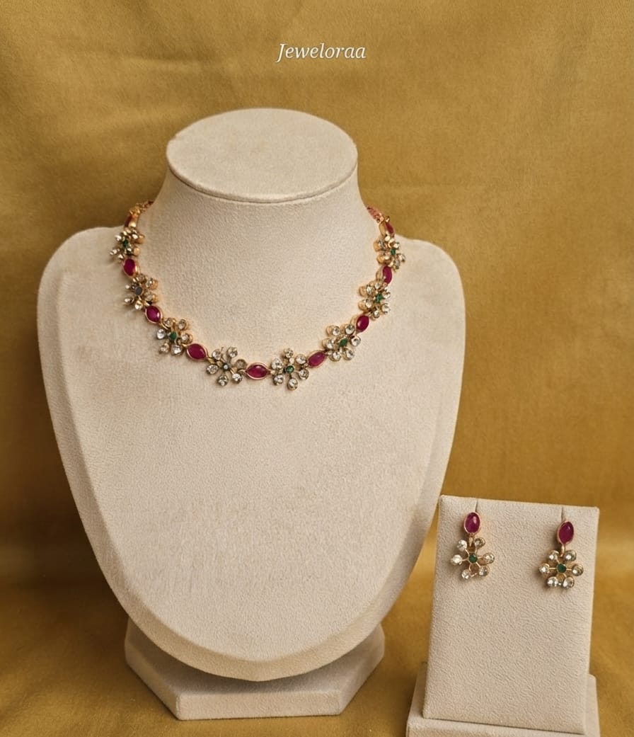 Floral  Rajwadi Choker 12