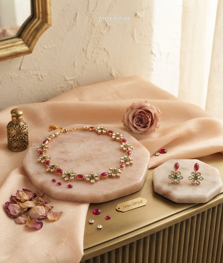 Floral  Rajwadi Choker 12