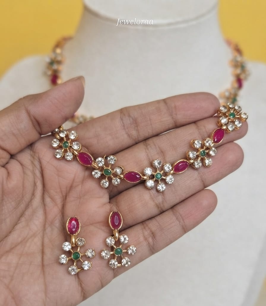 Floral  Rajwadi Choker 12