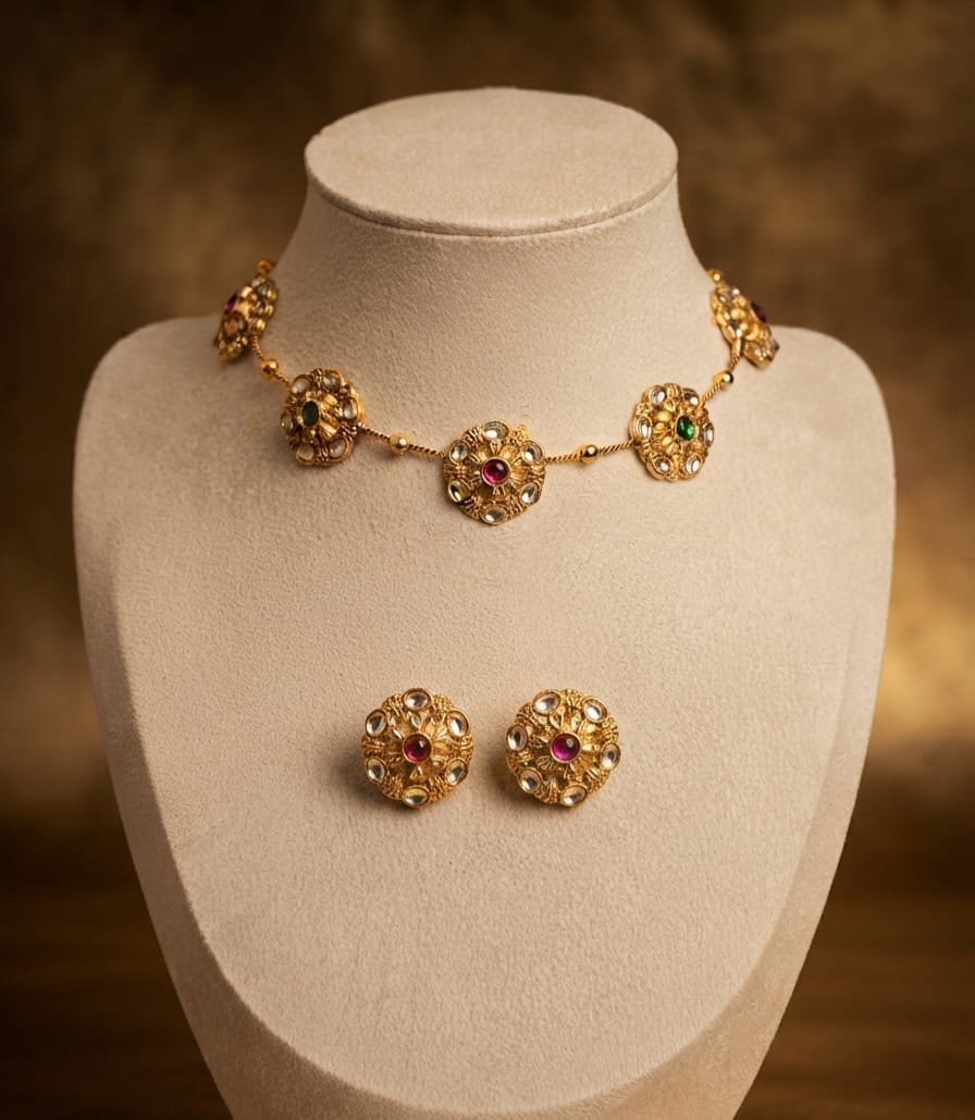 Traditional circle Rajwadi Choker 18