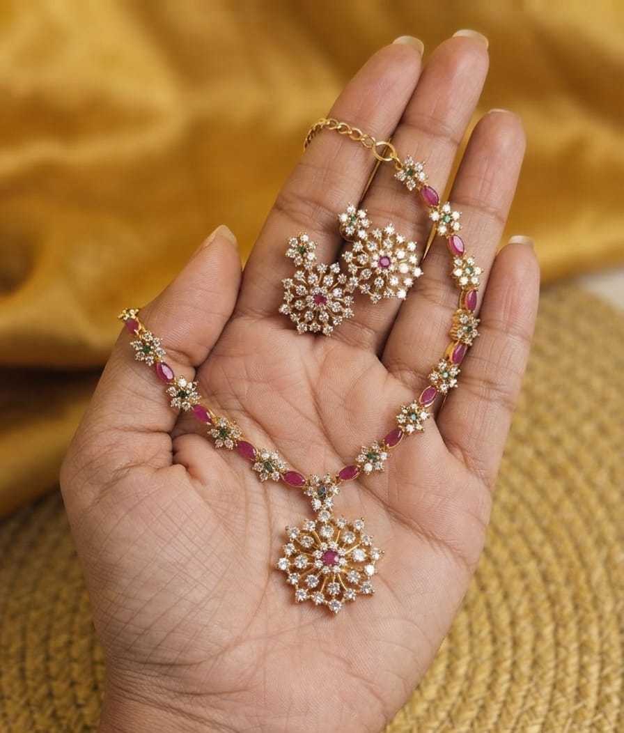 Floral Victorian Necklace Set 02