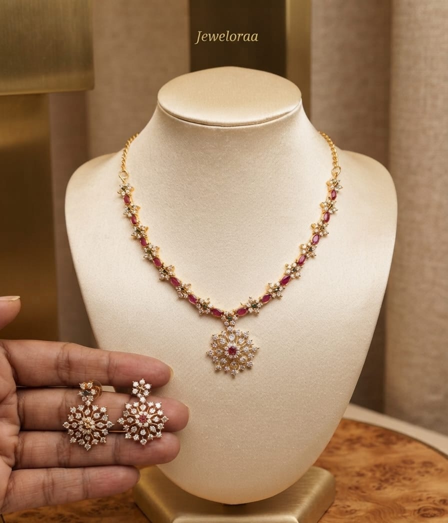 Floral Victorian Necklace Set 02